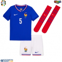 Otroški Nogometni dresi Francija Jules Kounde #5 Domači EP 2024 Kratek Rokav (+ Kratke hlače)